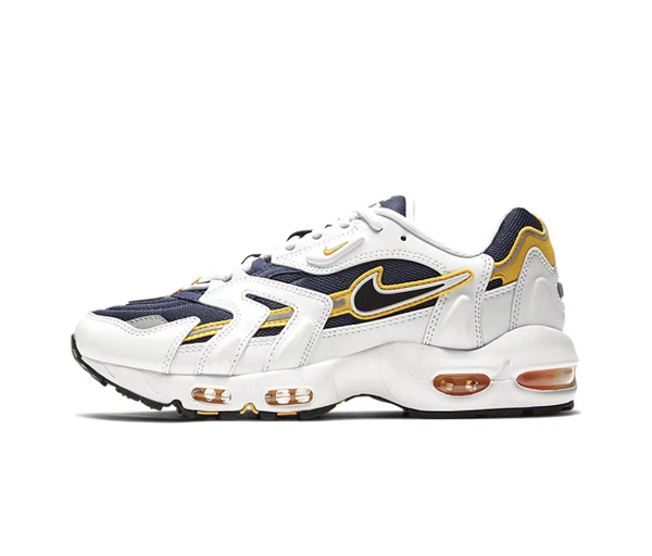 Men's Hot sale Running weapon Air Max 96 White/Gold Shoes 0012